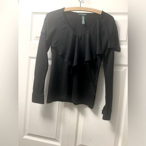 Ralph Lauren Black Blouse in Small